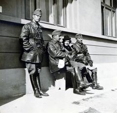 1940, Tordai György, leather jacket, boots, Fortepan #232884