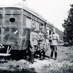 1940, Tordai György, camouflage pattern, ambulance, Fortepan #232953