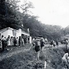 Hungary, Bánk, strandfürdő és vendéglő a Bánki-tó partján., 1940, Tordai György, Fortepan #232968