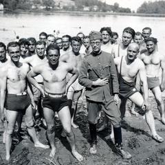 Hungary, Bánk, strandfürdő a Bánki-tó partján., 1940, Tordai György, Best of, Fortepan #232969