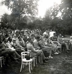 Hungary, tábori színház, "Nábrádi Vígszínház"., 1940, Tordai György, Fortepan #233019