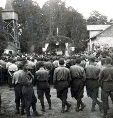 Hungary, tábori színház, "Nábrádi Vígszínház"., 1940, Tordai György, Fortepan #233021