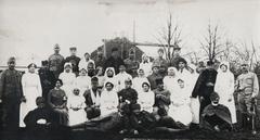 1918, Hajtman Ágnes, nurse, soldier, tableau, Fortepan #233323