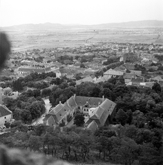 Magyarország, Sümeg, Püspöki Palota és a belváros a várból nézve., 1950, Építész, városkép, látkép, palota, Fortepan #23346