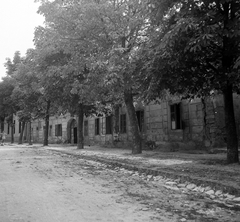 Magyarország, Sümeg, szemben a Deák Ferenc utca 8. sz. ház Ramassetter Vince szülőháza., 1950, Építész, utcakép, Fortepan #23388