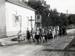 1936, Gödi Digitális Fotóarchívum, procession, Fortepan #234217