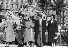 Franciaország, Toulon, Place de la Liberté, Fontaine de la Fédération., 1957, Fejér Csaba-Kindert Piroska, Fortepan #235234