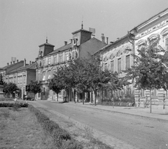 Magyarország, Székesfehérvár, Vörösmarty tér a Széchenyi utca felől., 1954, Építész, utcakép, Fortepan #23581