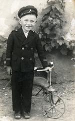 1914, Mattheidesz Konrád, Best of, gyerektricikli, egyenruha, kisfiú, Fortepan #236703