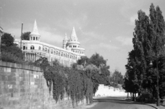 Magyarország, budai Vár, Budapest I., Halászbástya a Hunyadi János útról nézve., 1956, Pálfi Balázs, Budapest, Schulek Frigyes-terv, Fortepan #23736