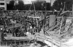 1951, Középületépítő Vállalat - Kreszán Albert - Koczka András - Kemecsei József, Fortepan #238124