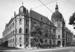 Magyarország, Budapest IX., Üllői út 33-37., Iparművészeti Múzeum., 1940, Somlai Tibor, utcakép, építészet, szecesszió, múzeum, Lechner Ödön-terv, Budapest, Art Nouveau, Pártos Gyula-terv, Fortepan #24134