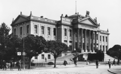 Magyarország, Szeged, Móra Ferenc múzeum., 1940, Somlai Tibor, múzeum, timpanon, Láng Adolf-terv, neoklasszicizmus, Steinhardt Antal-terv, Fortepan #24162