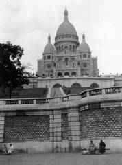 Franciaország, Párizs, Sacré Coeur-bazilika., 1930, SZF, Bazilika, eklektikus építészet, Paul Abadie-terv, Fortepan #24215