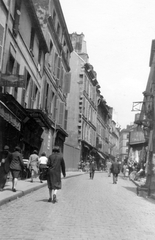 Franciaország, Párizs, Rue Mouffetard., 1930, SZF, cégtábla, utcakép, életkép, Fortepan #24224