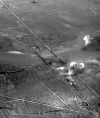 Croatia, Varaždin, közúti és vasúti híd a Dráván., 1944, National Archives, railway, bridge, bombing, second World War, Fortepan #24364