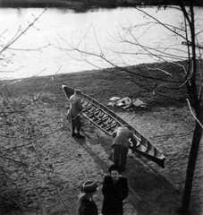 Hungary, Budapest XX., Vízisport utca., 1936, Lőrincze Judit, boat, Budapest, Fortepan #24550