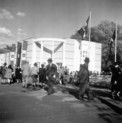 Hungary, Budapest XIV., Olaszország pavilonja., 1936, Lőrincze Judit, flag, Budapest, Fortepan #24568