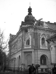 Serbia, Novi Sad, ulica Jevrejska (II. Rákóczi Ferenc utca) - ulica Vase Pelagica (Bécsi utca) sarok. Az adóhivatal és vámház épülete., 1941, Martin Djemil, Fortepan #24609