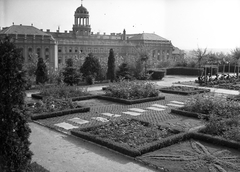 Magyarország, Budapest XI., Villányi út (Szt. Imre herceg útja) 5-7. Szent Margit Gimnázium a kert felől., 1940, Kurutz Márton, kert, gimnázium, palota, Budapest, neobarokk stílus, Fábián Gáspár-terv, Fortepan #24677