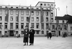 Németország, Berlin, Reichskanzlei. (Birodalmi Kancellária)., 1936, Vass Károly, zászló, horogkereszt, középület, modern építészet, Eduard Jobst Siedler-terv, Robert Kisch-terv, Fortepan #24783