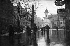 Magyarország, Budapest VIII., Rákóczi út a Vas utca felől a Szent Rókus-kápolna felé nézve., 1928, Weygand Tibor, Budapest, Fortepan #24828