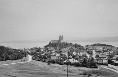 Magyarország,Balaton, Tihany, Bencés Apátság az Attila-dombról., 1962, Tóth Károly dr, barokk-stílus, kolostor, bencés rend, Wittwer Márton-terv, Fortepan #24869