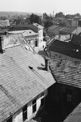 Magyarország, Eger, látkép a várból, a Tinódi Sebestyén (Dózsa György) tér és az Almagyar út felé nézve., 1965, Tóth Károly dr, háztető, Fortepan #24888