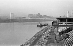 Hungary, Budapest V., Belgrád rakpart, látkép a MAHART nemzetközi hajóállomásától a budai Várral., 1968, Tóth Károly dr, ship, boat station, 417 Z ship, Budapest, Fortepan #24925