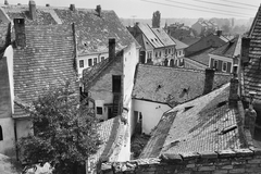 Hungary, Szentendre, háztetők a Várdombról a Fő (Marx) tér felé nézve., 1968, Tóth Károly dr, Fortepan #24943