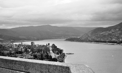 Hungary,Danube Bend, Visegrád, kilátás az Alsóvár lakótornyából / a Salamon-toronyból, a Duna túlpartján Nagymaros., 1969, Tóth Károly dr, Fortepan #24995