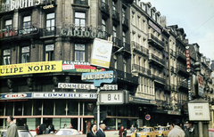 Belgium, Bruxelles, Place de la Bourse / Beursplein, a Rue Auguste Orts / August Ortsstraat sarkánál, 1964, Pozsgay Eszter, Fortepan #250084