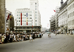 Románia, Bukarest, Calea Victoriei, balra az Adriatica-épület., 1963, Pozsgay Eszter, Fortepan #250119