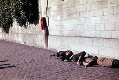 Franciaország, Párizs, Cité-sziget (Île de la Cité), Promenade Maurice-Carême., 1969, Pozsgay Eszter, Fortepan #250144