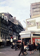 Franciaország, Párizs, Boulevard de Clichy, szemben balra a Rue Lepic, jobbra a Rue Puget torkolata., 1969, Pozsgay Eszter, Fortepan #250157