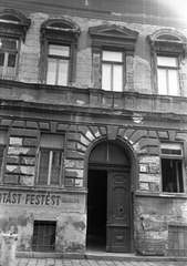 Magyarország, Budapest IX., Lenhossék utca 15., 1957, FŐMTERV, Domonkos Endre, Budapest, kváderkő, házszám, Fortepan #251114