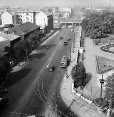 Magyarország, Budapest XIV., kilátás a Szépművészeti Múzeumból a Dózsa György úti aluljáró felé, jobbra az Állatkert, 1959, FŐMTERV, Domonkos Endre, Budapest, látkép, Fortepan #251172