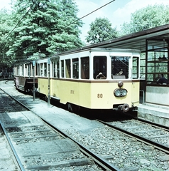 Magyarország, Városliget, Budapest XIV., Állatkerti körút, a Millenniumi Földalatti Vasút Állatkert megállója., 1959, FŐMTERV, Domonkos Endre, Budapest, színes, Fortepan #251224