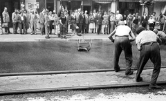 1960, FŐMTERV, paving, gaping, Fortepan #251271