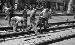 1960, FŐMTERV, worker, pneumatic drill, Fortepan #251276