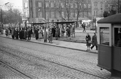 Lengyelország, Krakkó, ulica Lubicz, szemben az ulica Basztowa - ulica Pawia sarkán a Hotel Polonia., 1963, Szánthó Zoltán, szálloda, neoreneszánsz, Sławomir Odrzywolski-terv, Karol Knaus-terv, Fortepan #25155