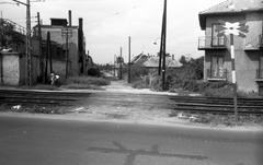 Hungary, Budapest XIV., Kerepesi út, átjáró a HÉV vonalánál az Ötvenes utca felé. A felvétel a 3-as főút szélesítéséhez kapcsolódó sorozat része., 1961, FŐMTERV, Budapest, Fortepan #251558