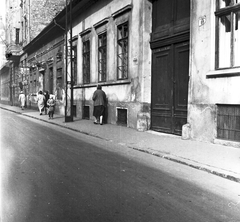 Hungary, Budapest VIII., a Hock János (Kis Templom) utca a Nap utca felől a Horváth Mihály tér felé nézve., 1961, FŐMTERV, Budapest, Fortepan #251612