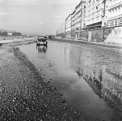 Hungary, Budapest V., í pesti alsó rakpart a Széchenyi rakpart alatt a Margit híd felé nézve., 1961, FŐMTERV, Budapest, Fortepan #251621