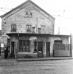 Magyarország, Budapest VIII., Baross utca, a felvétel a Baross kocsiszín kapujánál készült., 1962, FŐMTERV, Domonkos Endre, Budapest, Fortepan #251638