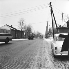 Magyarország, Budapest X., Gyömrői út az Újhegyi úttól a Ferihegyi Repülőtérre vezető út vasbeton hídja felé nézve, 1962, FŐMTERV, Domonkos Endre, Budapest, Fortepan #251735