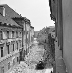 Magyarország, budai Vár, Budapest I., Úri utca a Lant utcától a Nőegylet utca felé nézve, 1963, FŐMTERV, Domonkos Endre, Budapest, Fortepan #251784