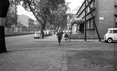 Magyarország, Budapest XIII., a Váci út a Klapka utca torkolatától az Apály utca utca irányába nézve., 1963, FŐMTERV, Domonkos Endre, Wartburg 311/312, Budapest, sínpálya, Fortepan #251851