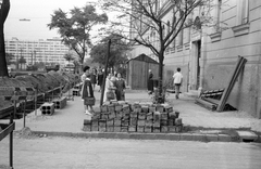 Magyarország, Budapest XIII., Váci út 57-61., a Janicsár utca torkolatánál álló iskolatömb., 1963, FŐMTERV, Domonkos Endre, Budapest, Fortepan #251856