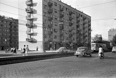 Magyarország, Budapest XIII., Váci út, szemben balra a Pulszky utca., 1963, FŐMTERV, Domonkos Endre, Budapest, villamos, Fortepan #251863